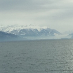Mountains overlooking Lac Leman (aka Lake Geneva)
