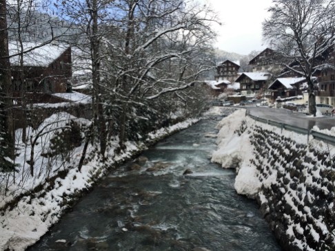 Stream running through Gstaad