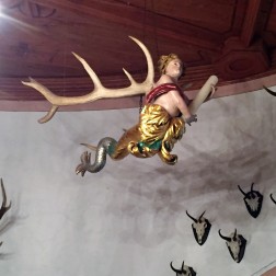 A horned angel(?) in the Castel Gruyere