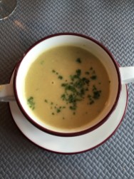 Lunch in Gruyeres: vegetable soup