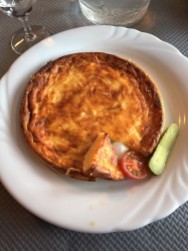 Lunch in Gruyeres: Quiche with gruyere cheese, of course!